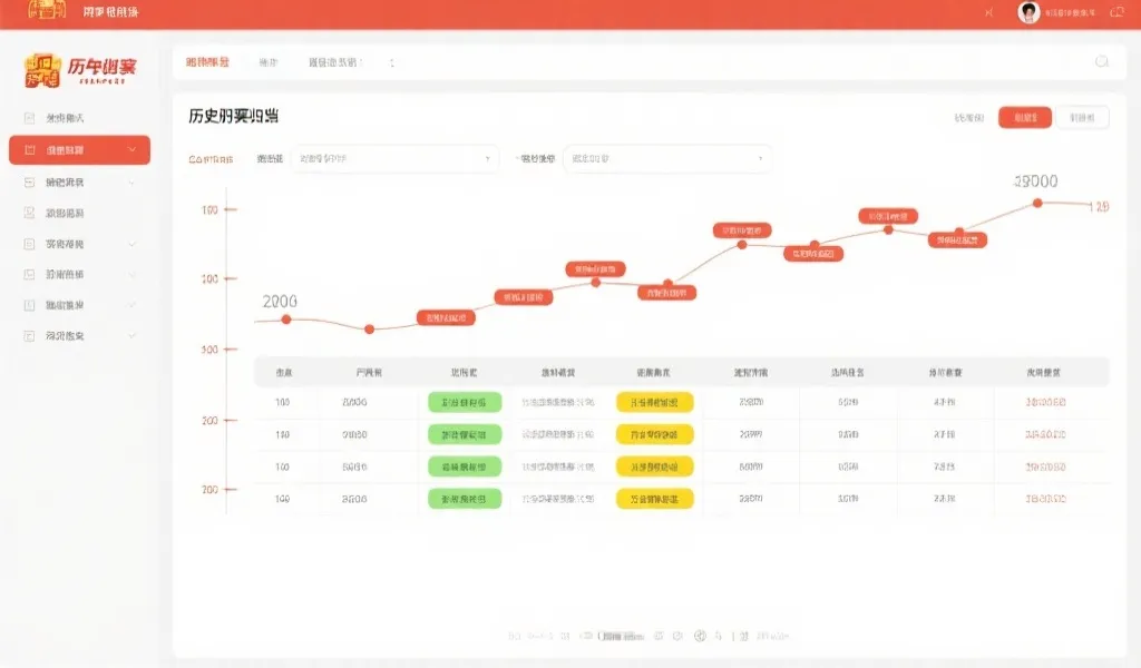历史开奖数据归档界面